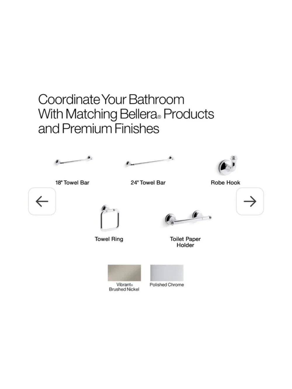 Kohler Bellera Polished Chrome Wall-Mount Bathroom Towel Ring 6 11/16 in